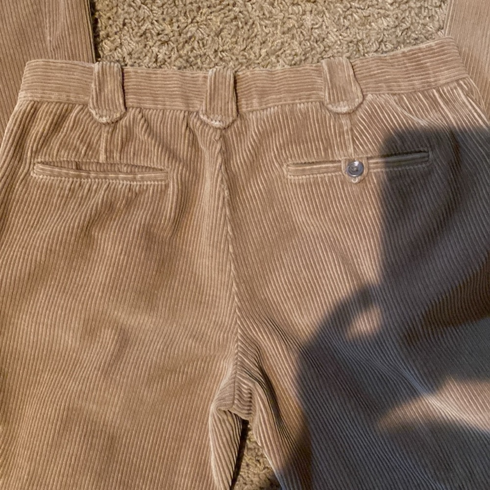 Ralph Lauren Khaki Corduroy Pants, Knee Patches, Drawstring Leg Detail Size 8 - Picture 9 of 10